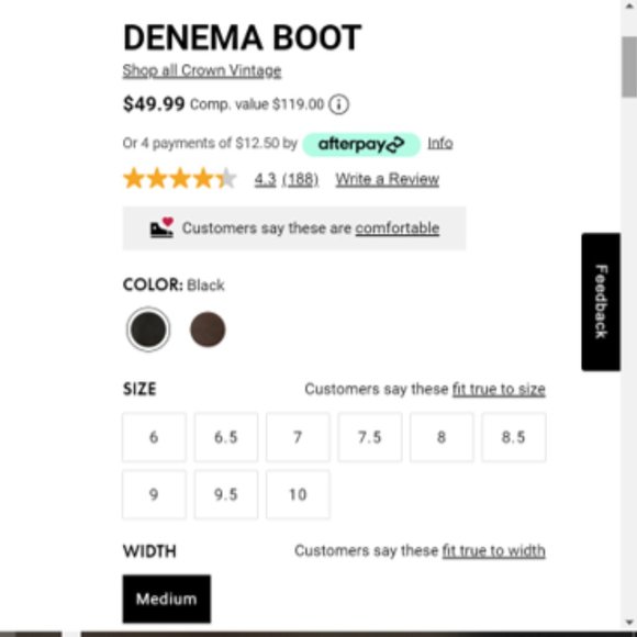 Crown vintage Denema boot, Black - Picture 7 of 7